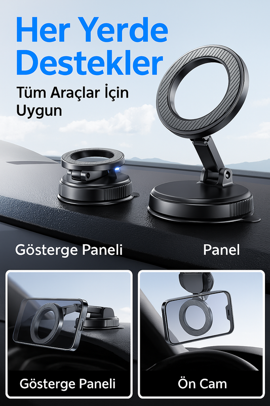 Vakumlu Manyetik Telefon Tutucu